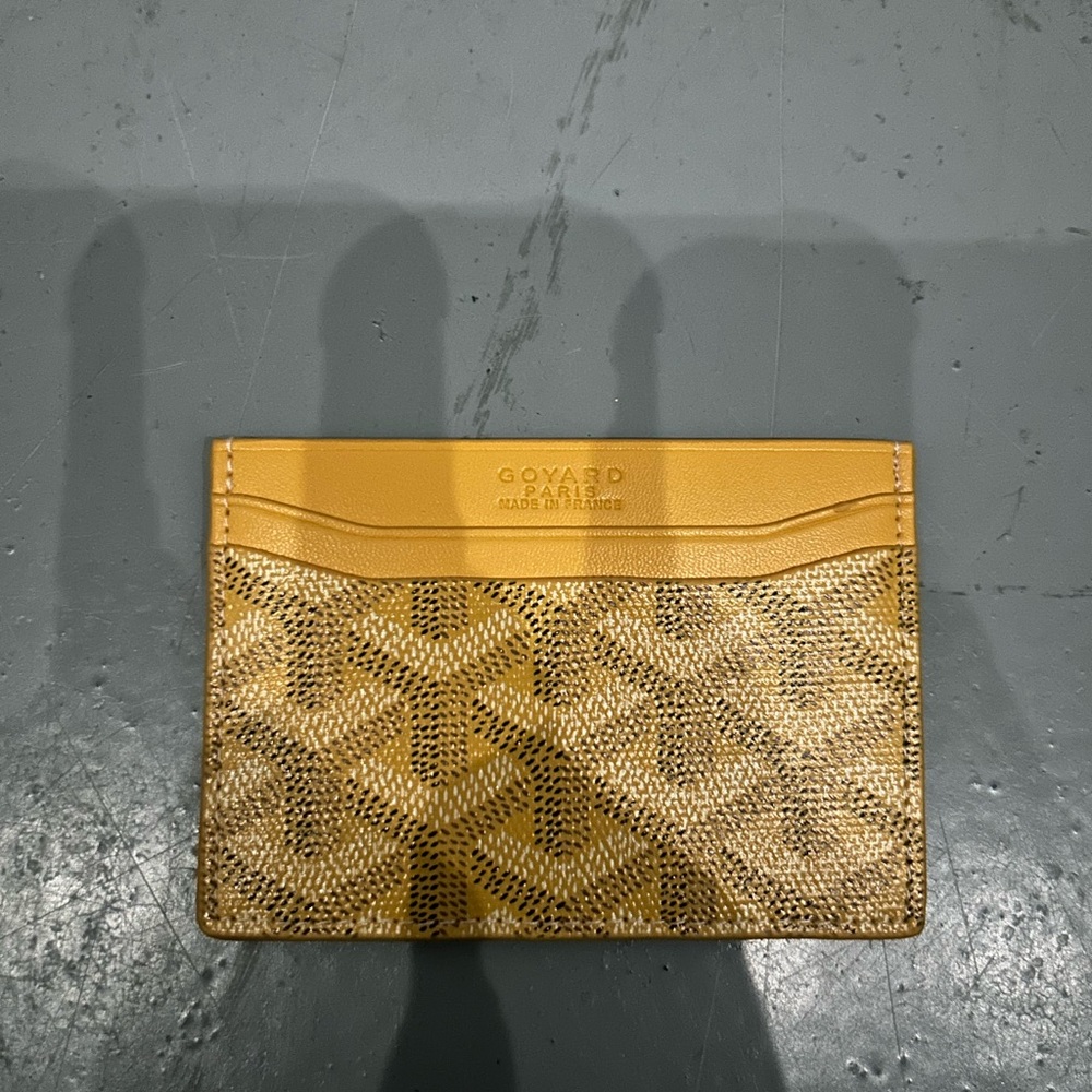 Goyard Mustard Yellow Goyardine Card Holder